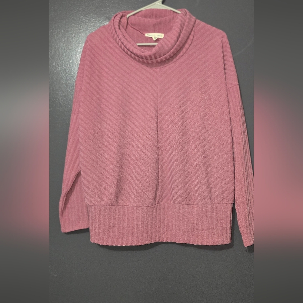 Elegant Mauve Cowl Neck Sweater